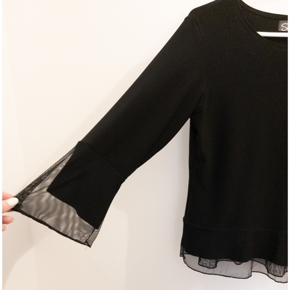 SYMPLI mix party peplum top - Picture 3 of 7